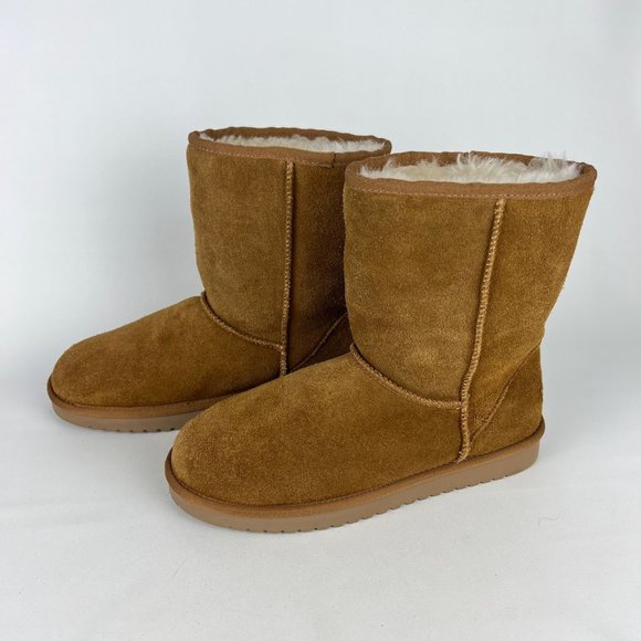 Koolaburra Ugg Koola Short Womens Boots Chestnut Brown Suede 1017090 size 9 - Picture 3 of 16